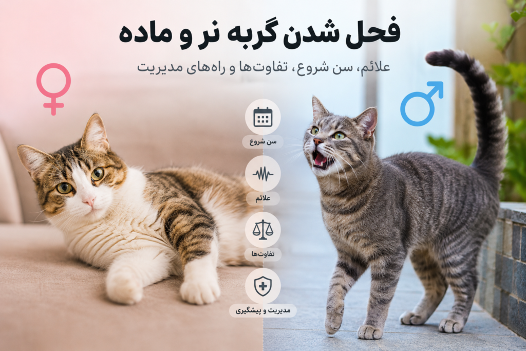 فحل شدن گربه نر و ماده