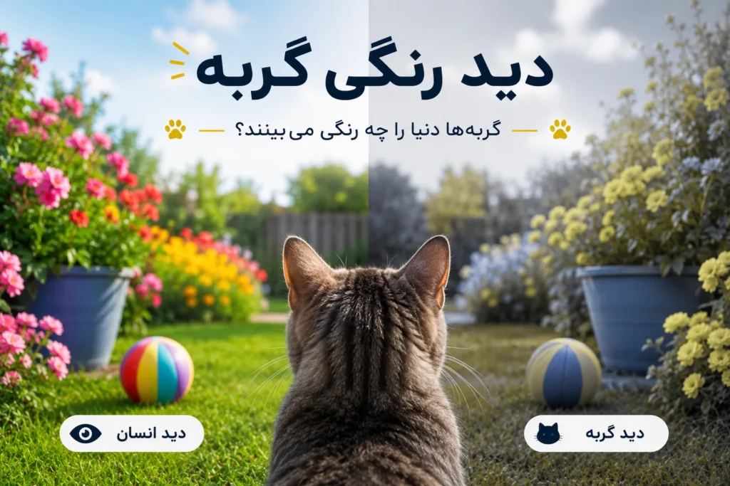دید رنگی گربه؛ گربه ها دنیا را چه رنگی می‌بینند؟